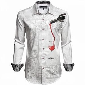Robert Graham Grenashe Pinot Noir Long Sleeve Shirt Large Button Up